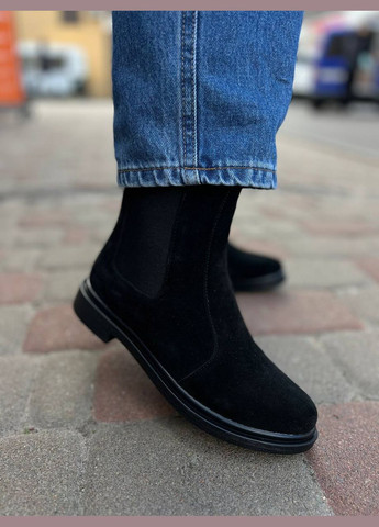 Осенние ботинки женские из натуральной замши (1832) No Brand из натуральной замши