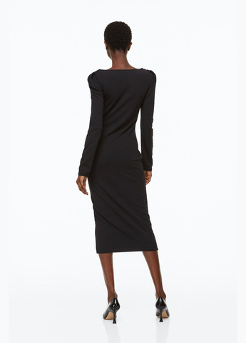 Черное кэжуал платье H&M однотонное