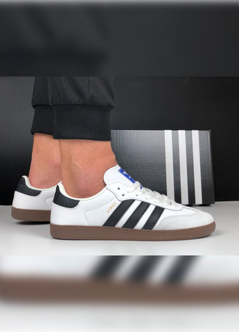 Білі Осінні білі з чорним демісезонні чоловічі кросівки No Brand