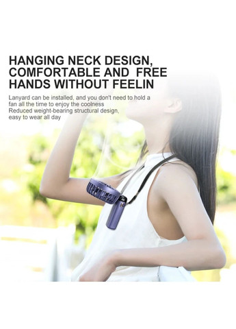 Вентилятор ручний з акумулятором micro USB темно-синій No Brand (302678834)