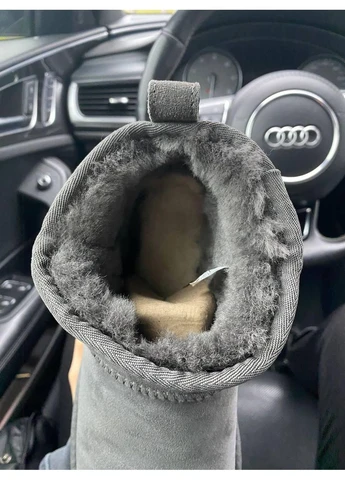 Серые угги мужские ugg ultra mini platform grey (замша) No Brand