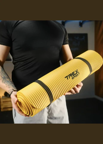Коврик для йоги TX-018NGM NBR 1см 180х60 желтый TREX Sport (322415207)