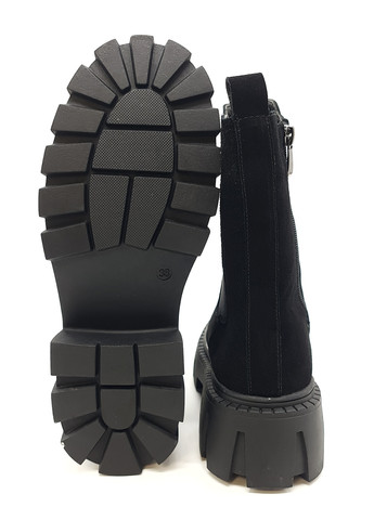 Жіночі черевики зимові чорні замшеві II-11-9 24 см (р) It is (259299476)