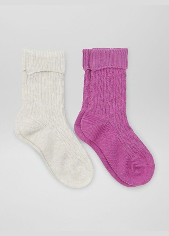 Бежевые носки утепленные,бежевый-фиолетовый, Kiabi (317353171)