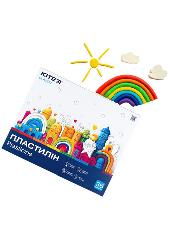 Пластилин 36 цв. 720 г. KITE Classic Class (329899328)