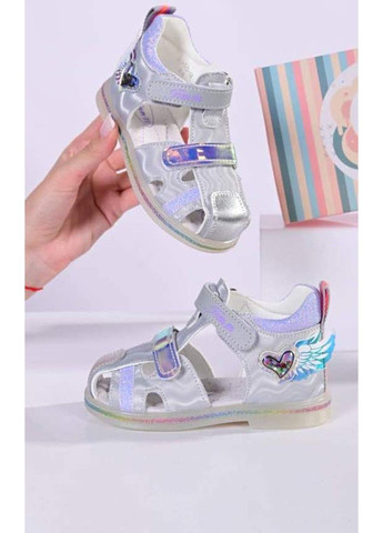 Босоніжки дитячі шкіряні крила сріблясті Tom.M (337713288)