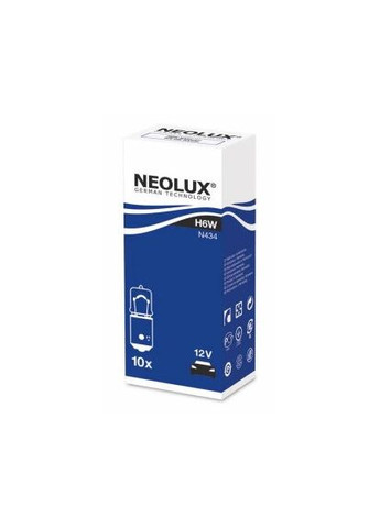 Лампа допоміжн. освітлення H6W 12V 6W BAX9s (вир-во ) Neolux (332213094)