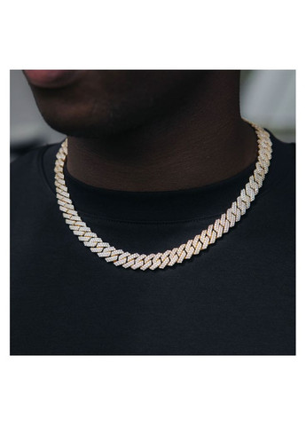 Цепь кубинская золотая No Brand Cuban Bling Chain 57 см (356677727)