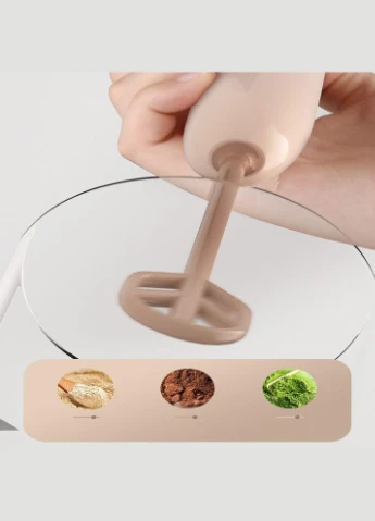 Капучинатор Milk Frother для матчі електричний Вінчик Бежевий (R-18835-VS) No Brand (303933847)