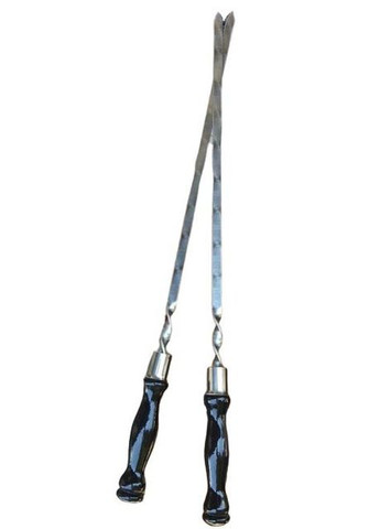 Універсальні шампура з дерев'яними лакованими ручками 6 шт. з нержавіючої сталі Чорні A-Plus (317433679)