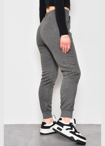 Спортивні штани жіночі трикотажні темно-сірого кольору Let's Shop (279724086)