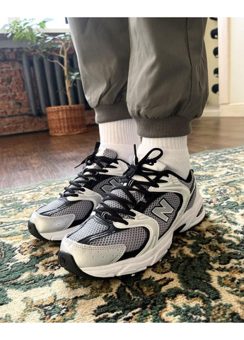 КРОССОВКИ ЖЕНСКИЕ NEW BALANCE 530 GREY BLACK НЬЮ БЕЛАНС 530 No Brand серые демисезоны (367175494)