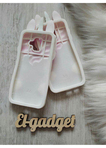 Чохол на Galaxy А6 2018 А600 білий Єдиноріг силіконовий 3d Samsung (360896852)