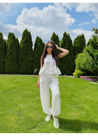 Костюм жіночий вільний топ+штани Fashion (396717097)