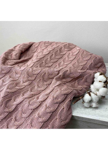 Вязаный плед Глория косы Пепел розы ТМ Прованс (367726855)