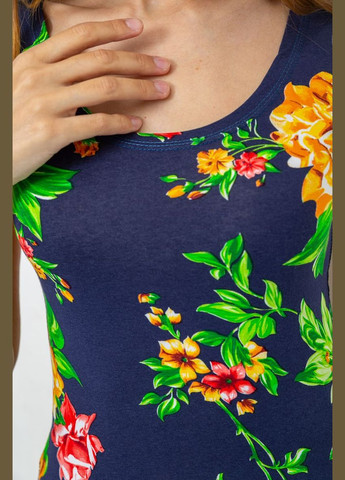 Комбінована жіноча футболка з квітковим принтом Ager 186R122