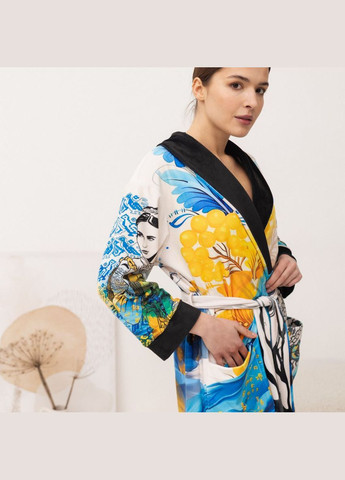 Халат женский из плюшевого велюра эксклюзивный Ukrainian soul 18343 L-XL FlexDress (336873885)
