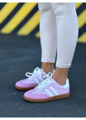 Рожеві жіночі кросівки рожеві з білим замшеві кеди спортивні повсякденні No Brand