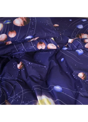 Комплект постільної білизни Сатин 22-1282 Night Space Полуторний Mirson (398964113)