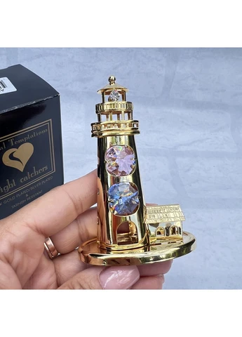 Фігурка з камінням Swarovski Маяк 9х6,5 см 1601092 Crystocraft (400436781)