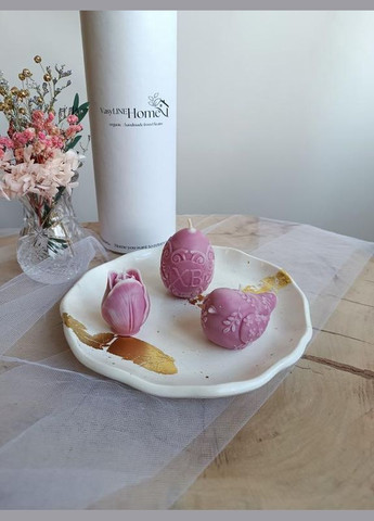 Набор ароматических пасхальных свеч – горлица, яйцо, тюльпан, соевый воск, весенний декор, подарок Hand Made (317292724)
