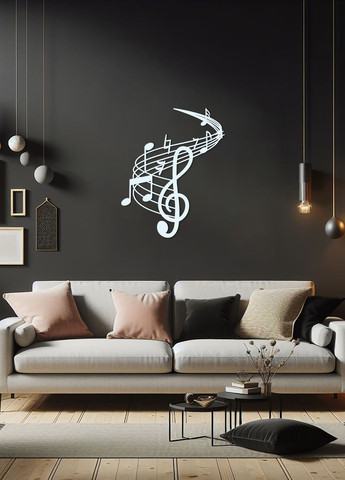 Интерьерная картина на стену, декоративное панно из дерева "Музыка", стиль минимализм 70х90 см Woodyard (292112391)