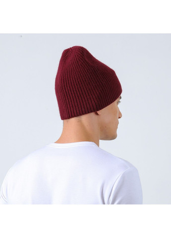 Шапка біні чоловіча вовна бордова ЯРЕМА 676-039 LuckyLOOK 676-039М (351902690)