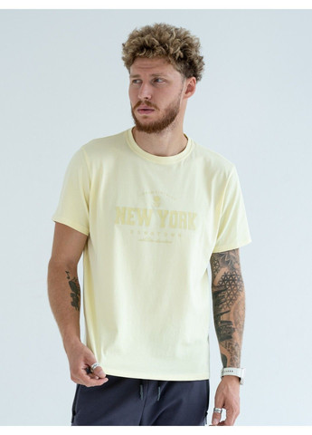 Желтая мужская футболка new york лимонная Teamv
