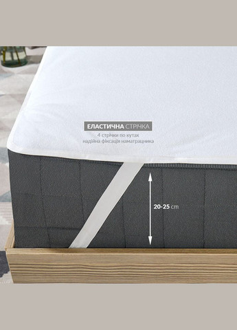 Наматрацник Аква стоп 200х200 см непромокальний з гумками по кутах захисний антиалергенний бавовна IDEIA (334726712)