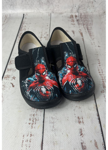 Черные тапочки детские текстильные для мальчиков черный (438) Waldi