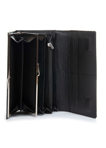 Жіночий шкіряний гаковий гаманець SERGIO TORRETTI FEW1-V-2 black ST (360751409)
