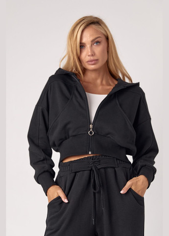 Спортивный костюм с коротким худи и штанами со шнуровкой на поясе Lurex (301269655)