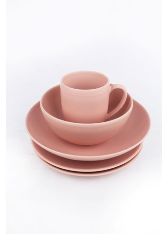 Набор посуды 5 предметов на 1 персону серия Soft Touch Peach персиковый CreaTable Amazon (366453975)