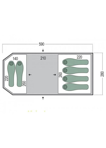 Палатка шестиместная Omega 6, Blue Pinguin (334670412)