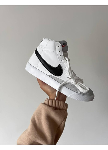 Черные демисезонные кроссовки мужские nike blazer high 77 vintage black swoosh найк блейзер No Brand