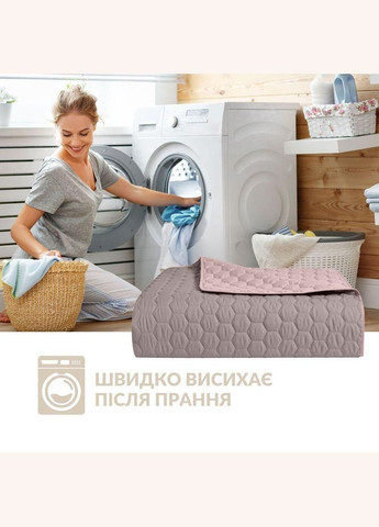 Покривало на ліжко Silhouette 220x240 двостороннє міцне стьобання тканини антиалергенне беж IDEIA (342128333)