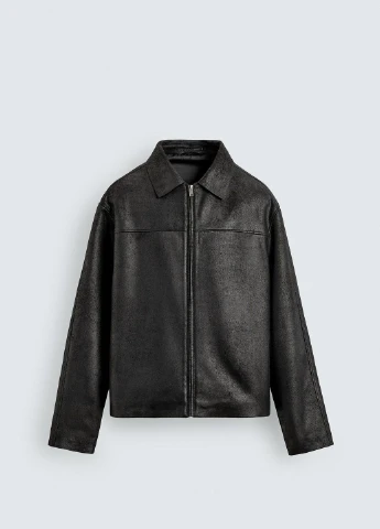 Чорна демісезонна куртка Zara