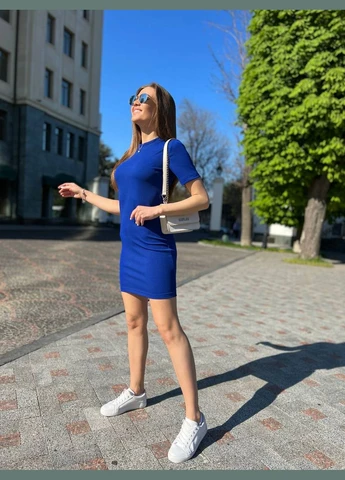 Синее женское летнее платье синего цвета New Trend