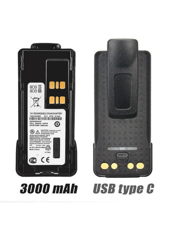 Аккумулятор для Рации 3000 mAh с USB-C Батарея на Радиостанцию Моторола DP4400 DP4800 DP4801 DP4400e Motorola (369776209)
