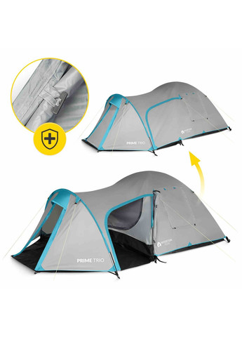 Намет тримісний туристичний для трьох P-5905973406581 Сірий Mountain (352475246)