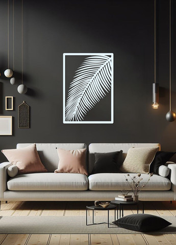 Інтер'єрна картина на стіну, декоративне панно з дерева "Пальмовий листок", стиль лофт 40х28 см Woodyard (292112572)