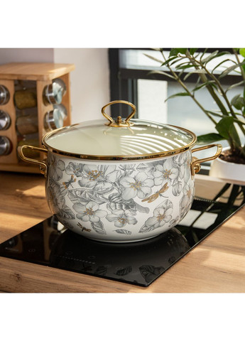 Эмалированная кастрюля объемом 6,5 л для газовых, электрических и индукционных плит Jooki (358706237)