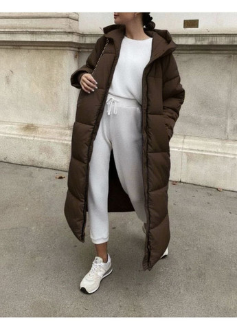 Коричневе Пальто зимове No Brand