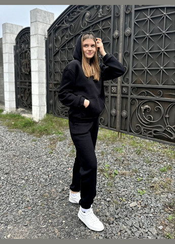 Теплый спортивный костюм на черном флисе You Best (304972629)