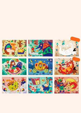 Детские 3D-наклейки стикеры Мои первые сказки, 8 тематических карточек ( СТ 6359 ) пазлы-наклейки MiDeer (338435361)