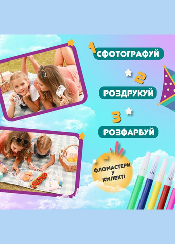 Фотоаппарат детский аккумуляторный для фото и видео FullHD с Wi-Fi, камера со встроенным принтером Happy Life (315636683)