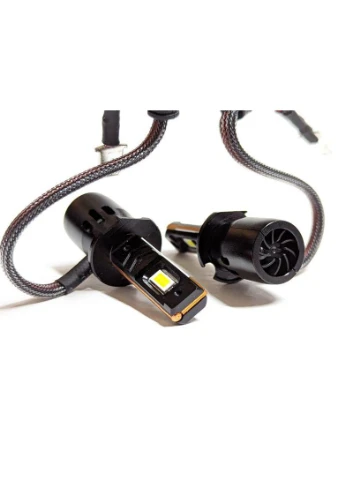 Комплект LED ламп S3 H3 12V 30W chip 7035 CREE 6000K радиатор с вентилятором, автоматический контроллер температуры PRO (394192219)