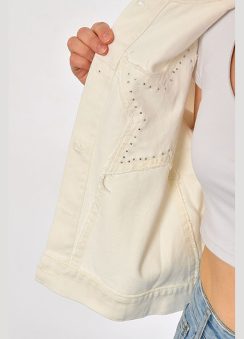 Джинсівка жіноча білого кольору Let's Shop (299704289)