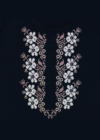 Женская футболка с вышивкой Цветы коричневые Ladan — 303727282