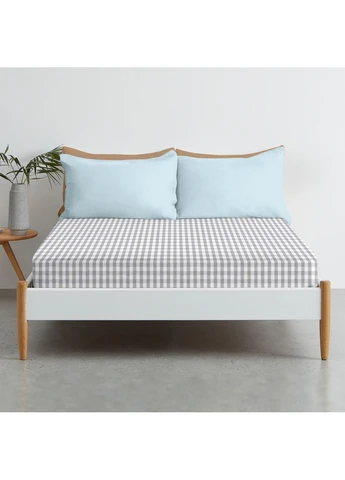 Простирадло на резинці 200x200 GRAY CHECK (4822052402740) Cosas (391377015)